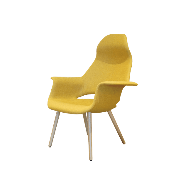 Organic Chair High backの黄色い椅子の写真