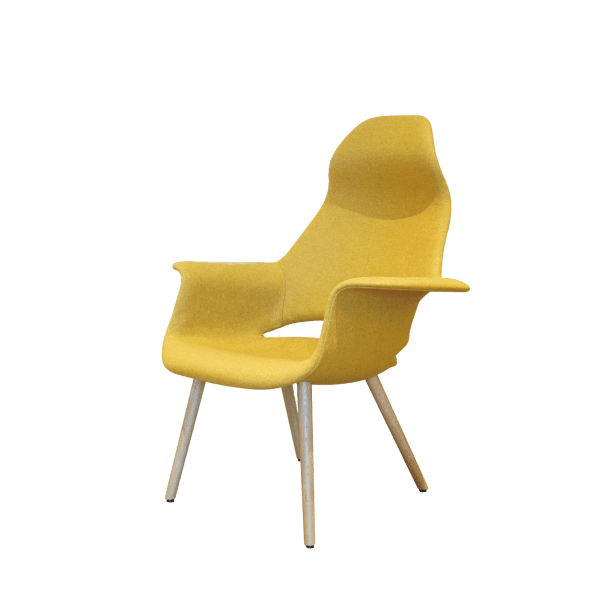 Organic Chair High back Organic Chair High backの黄色い椅子の写真