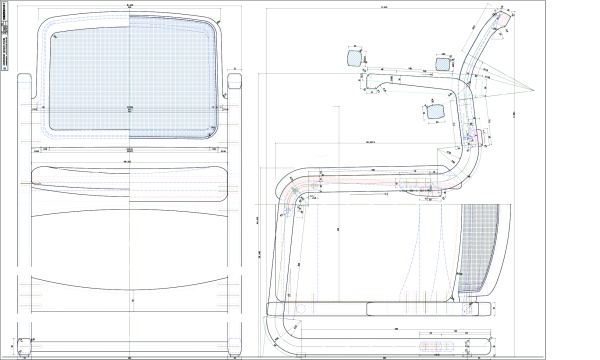 IPL-01 閲覧用椅子 製作図面の写真