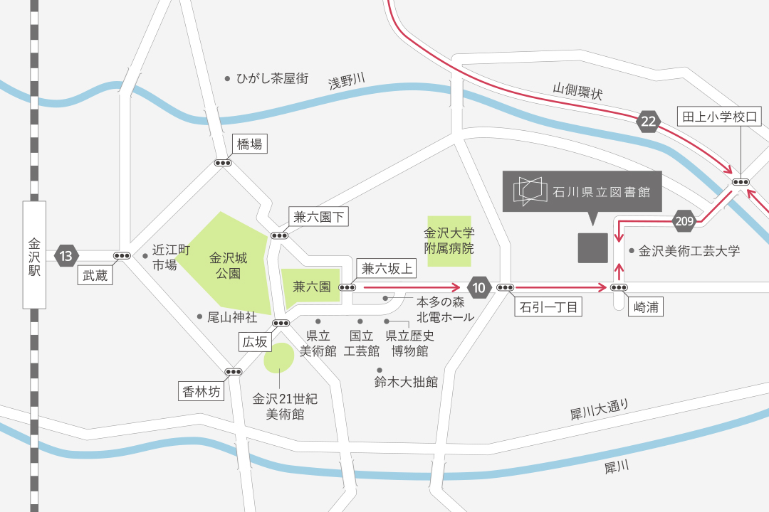 IshikawaPrefecturalLibrary_WideAreaMap