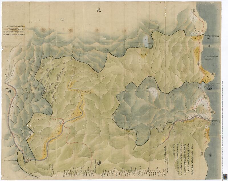 土方領鳳至郡鹿嶋村・能登郡横見村・田岸村・別所村堺絵図 - ページ 1